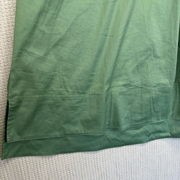 Chicos Shirt Dress w/ Pockets 3XL Women's Maxi Stretch Cotton Olive Green EUC - Picture 6 of 11